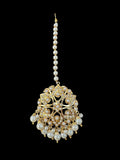 DNS189 Gold-Plated jadau Floral Hasli Necklace with jhumka earrings tika – Handcrafted Traditional Set ( READY TO SHIP )