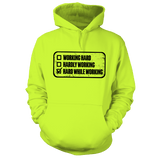 Working Hard - Safety Yellow Hoodie
