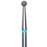 DIAMOND NAIL DRILL BIT, "BALL", BLUE, HEAD DIAMETER 2.7MM (FA01B027) - STALEKS™