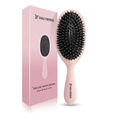 Eagle Fortress Deluxe Boar Bristle Hair Brush - Pink