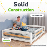 Full-Size Montessori Floor Bed with Strong Slatted Frame
