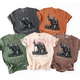 Tummy Hurts Knight Funny Dark Fantasy Graphic T-Shirt
