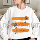 Gildan Funny Skeleton "Well Shit" Lost Balloon Sweatshirt - Gothic Sarcastic Halloween Crewneck