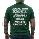 Legal Gun Owners 300 Million Guns Graphic T-Shirt