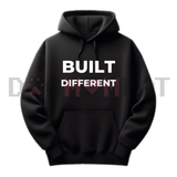 "Built Different" Motivational Letter Print Oversized Graphic Hoodie