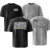 Deer & Mallard Duck Camo T-Shirt – Retro Wildlife Hunting Graphic Tee, Vintage Washed Lightweight Cotton Outdoor Unisex Top