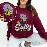 Stay Salty Anti ICE Crewneck | Protest Sweatshirt | Pro Democracy Top | Human Rights Activist Jumper | Social Justice Graphic Pullover | Immigration Reform Support Shirt | Resistance Apparel