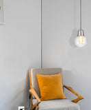 Plug-In Hanging LED Pendant Brushed Nickel Finish