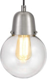 Plug-In Hanging LED Pendant Brushed Nickel Finish