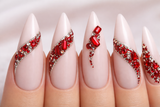 Queen - Red Rhinestone - Gems - Duo Set - #22
