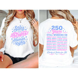 "Stars and Stripes and Human Rights" T-Shirt – America 250th Anniversary Social Justice Patriotic Graphic Tee