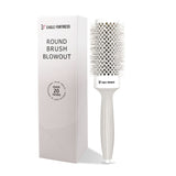 Eagle Fortress XL Ceramic + Ionic Round Hair Brush 1.69 in - Grey