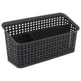 Advantus Plastic Weave Valet, Black