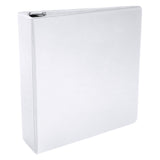 School Smart Polypropylene D-Ring Binder, 3 Inches, White