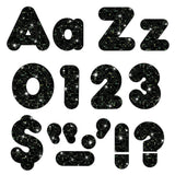 Trend Enterprises Black Sparkle Font Ready Letters, 4 Inches, 182 Pieces