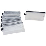 Sax Mesh Zippered Bag, 5 X 9 Inches, Clear With Black Trim, Pack Of 10