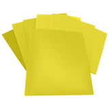 School Smart Heavyweight Two-Pocket Poly Folder, Yellow, Pack Of 25