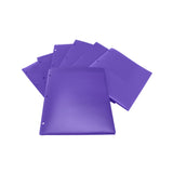 School Smart Heavyweight Two-Pocket Poly Folder With Three-Hole Punch, Purple, Pack Of 25