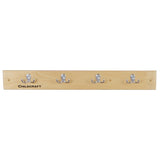 Childcraft Coat Rack Wall Mount Strip, 4 Hooks, 29-3/4 X 1-7/8 X 4 Inches