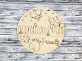 Welcome Friends Ladybug Door Hanger DIY Unfinished Kit