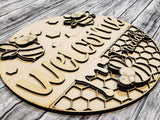 Welcome Friends Bee Door Hanger DIY Unfinished Kit