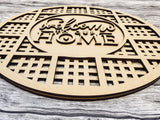 Welcome to our HOME Transparent Plaid Door Hanger DIY Unfinished Kit