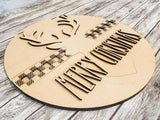Buffalo Plaid Deer Head Silhouette Door Hanger DIY Unfinished Kit