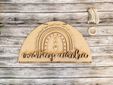 3D Personalized Boho Rainbow Macrame Wall Hanger DIY Unfinished Kit