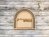 Personalized Rattan Macrame Wall Hanger DIY Unfinished Kit