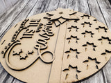 Tis The Season Christmas Door Hanger DIY Unfinished Kit