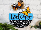 Welcome Butterfly Door Hanger