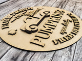 Farm Fresh Pumpkins Door Hanger DIY Unfinished Kit
