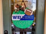 Welcome Football Play Door Hanger DIY Unfinished Kit