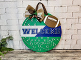 Welcome Football Play Door Hanger DIY Unfinished Kit
