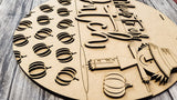 Scarecrow Welcome to our Patch Door Hanger DIY Unfinished Kit
