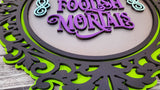 Welcome Foolish Mortals Haunted Mansion Mirror Door Hanger DIY Unfinished Kit