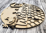 Welcome to our Coop Door Hanger DIY Unfinished Kit