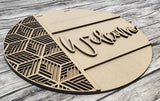 Welcome Aztec Side Door Hanger DIY Unfinished Kit