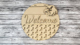 Welcome Bald Eagle Door Hanger DIY Unfinished Kit