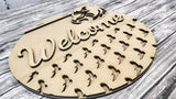 Welcome Bald Eagle Door Hanger DIY Unfinished Kit