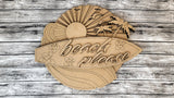 Beach Please Surfboard Door Hanger DIY Unfinished Kit