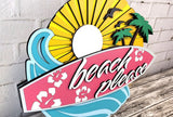 Finished - Beach Please Surfboard Door Hanger
