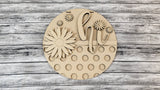 3D hi Daisy Polka Dot Door Hanger DIY Unfinished Kit