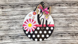 Finished - hi Daisy Polkadot Door Hanger