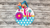 3D hi Daisy Polka Dot Door Hanger DIY Unfinished Kit