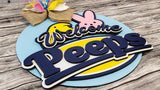 3D Welcome PEEPS Door Hanger DIY Unfinished Kit