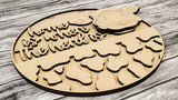 Home Is Where the Herd Is Cow Door Hanger DIY Unfinished Kit