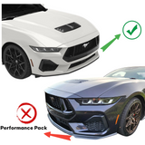 JSD 3-Piece Chin Spoiler for 2024+ Mustang GT, EcoBoost Without PERFORMANCE PACK, Real Carbon Fiber