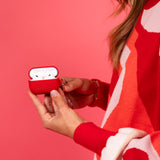 Leather Airpod Case - Red