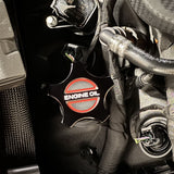 JSD Space Billet Aluminum Engine Oil Filler Cap Cover for Ford Mustang 2005-2017 GT&V6; Anodized Black